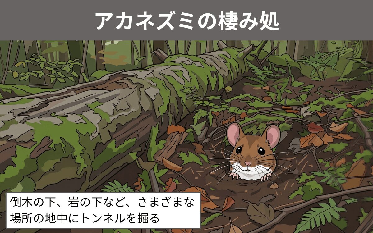 アカネズミの棲み処
