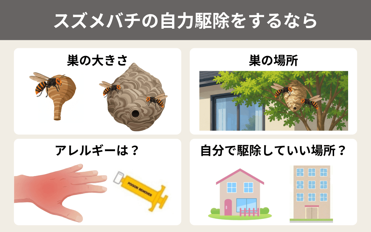 スズメバチの自力駆除をするなら