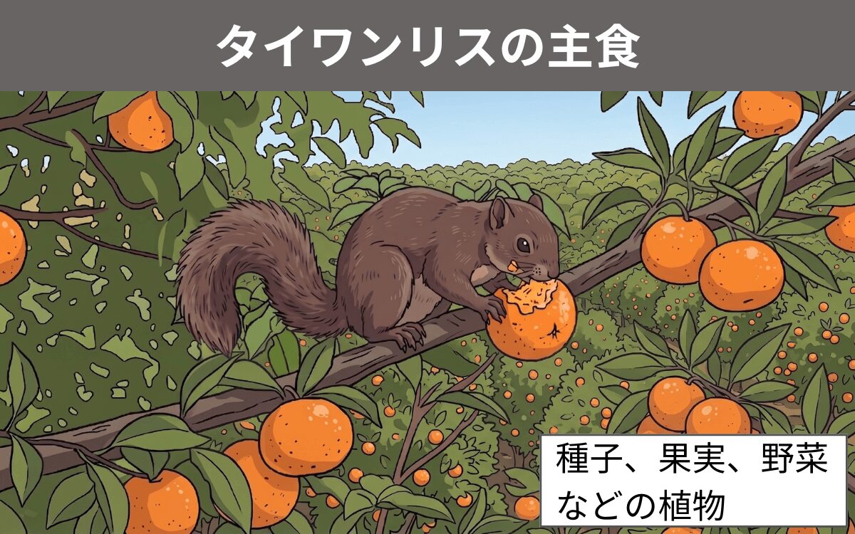 タイワンリスの主食