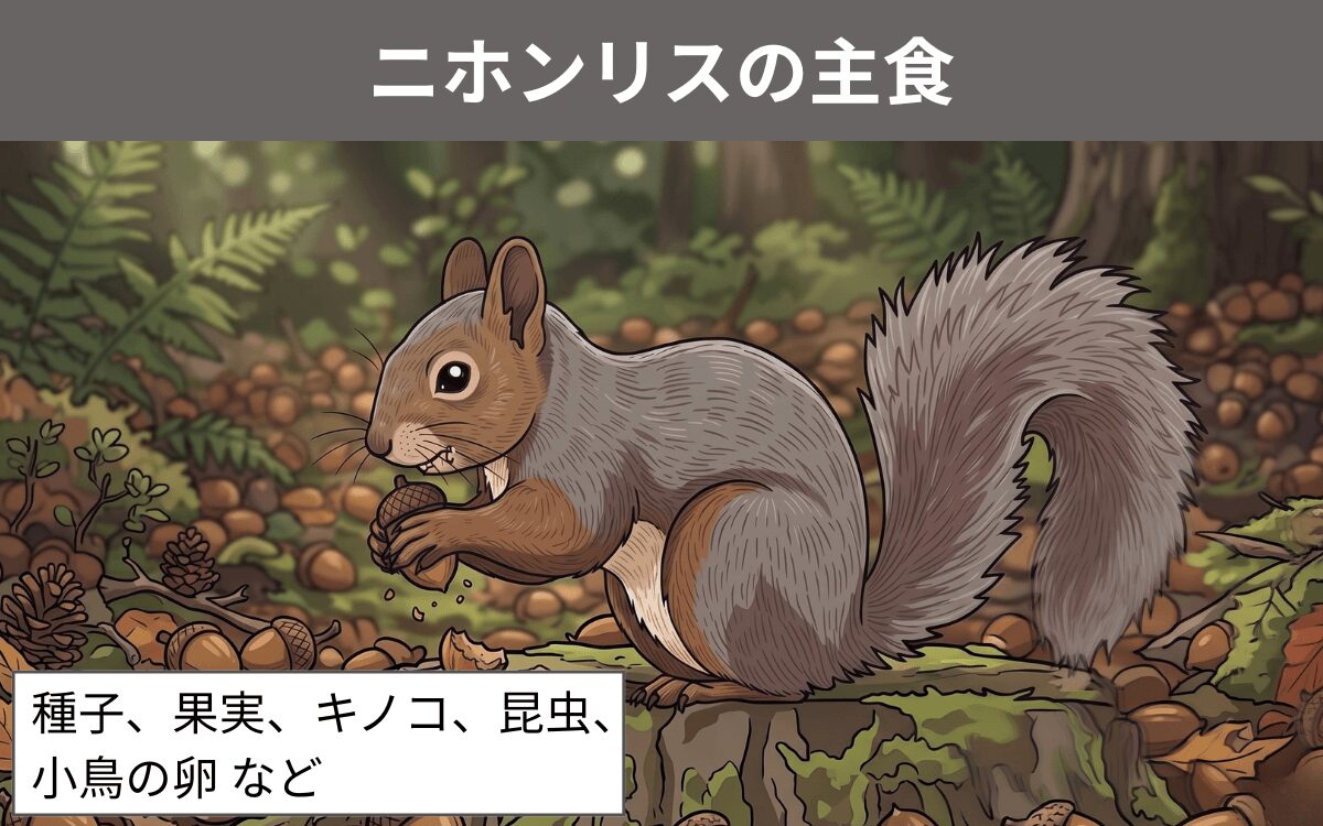 ニホンリスの主食