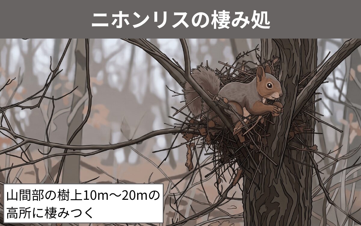ニホンリスの棲み処