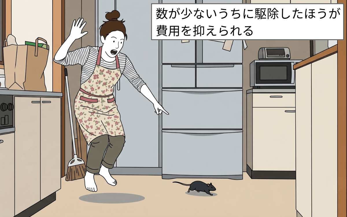 ネズミを1匹でも見つけたらなるべくプロに依頼を