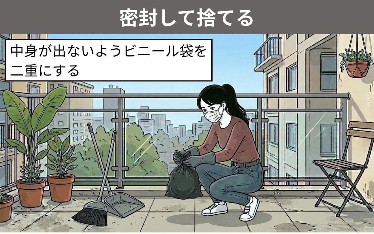 密封して捨てる
