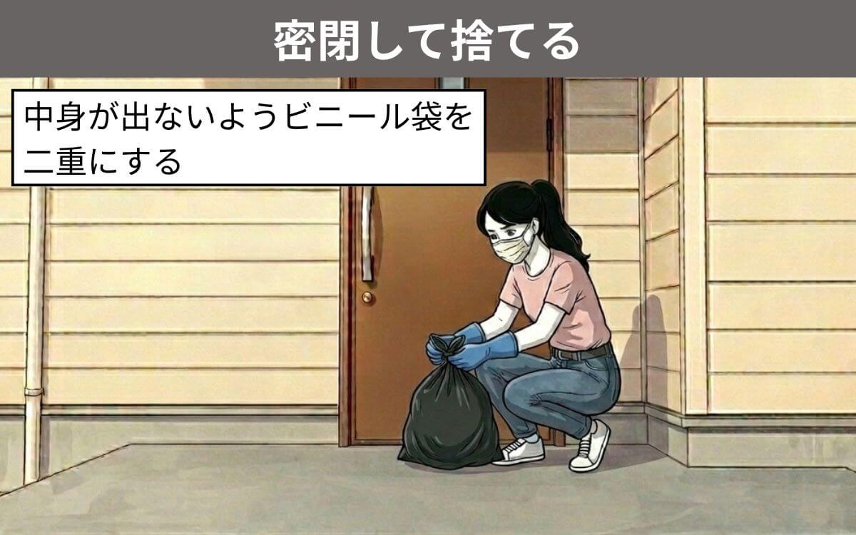 密閉して捨てる