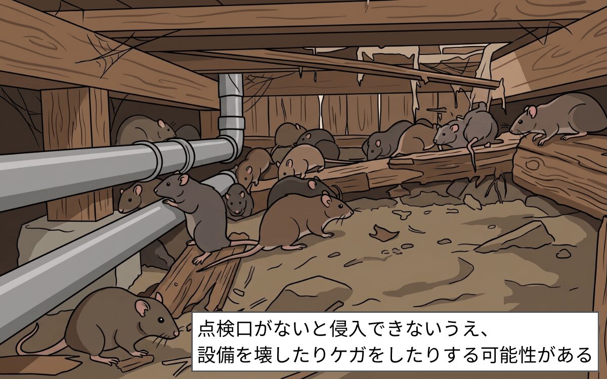 屋根裏や床下に棲みついている