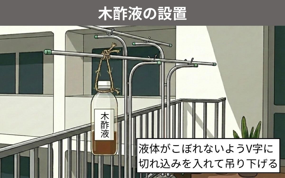 木酢液の設置