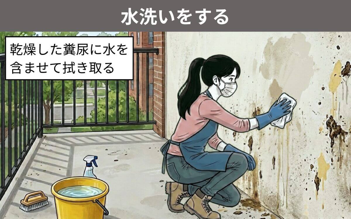 水洗いをする