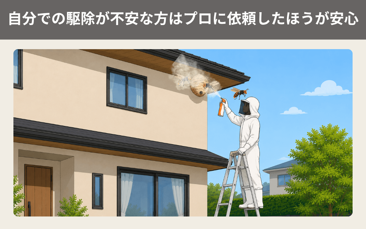 自分での駆除が不安な方はプロに依頼したほうが安心
