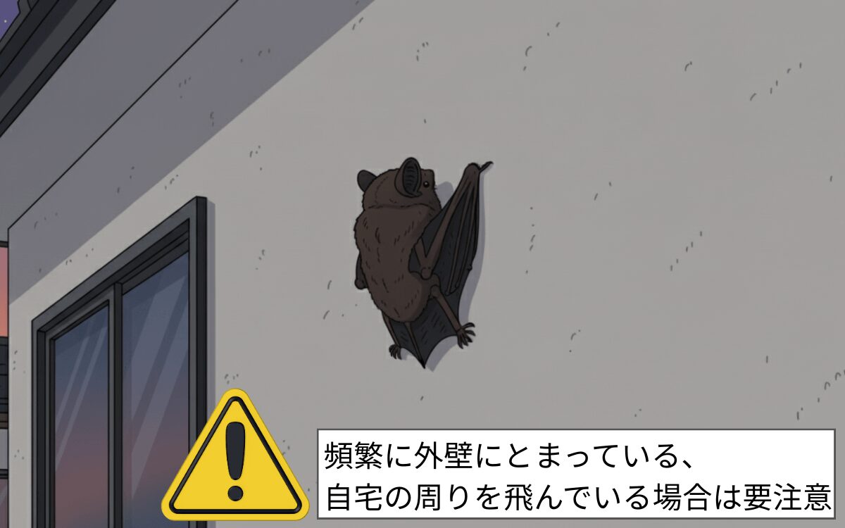 自宅周りにコウモリがいるなら黄色信号！