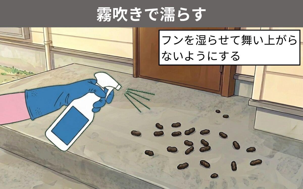 霧吹きで濡らす 1