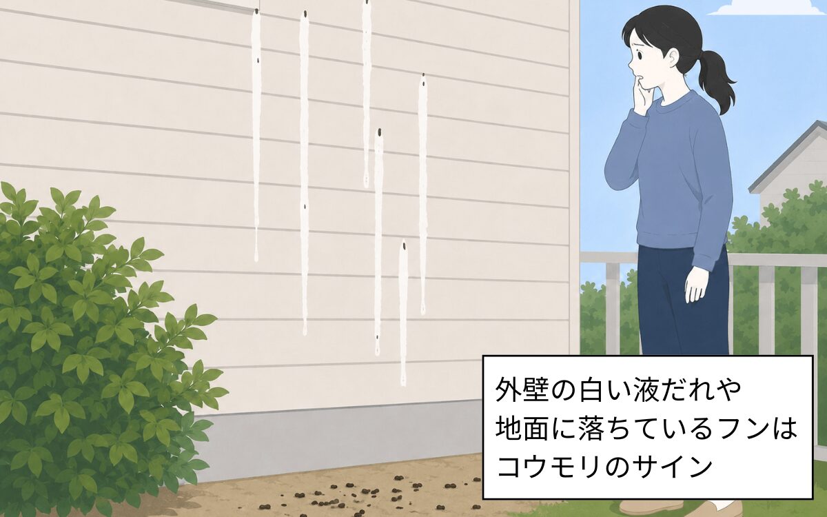 糞尿はコウモリのサイン
