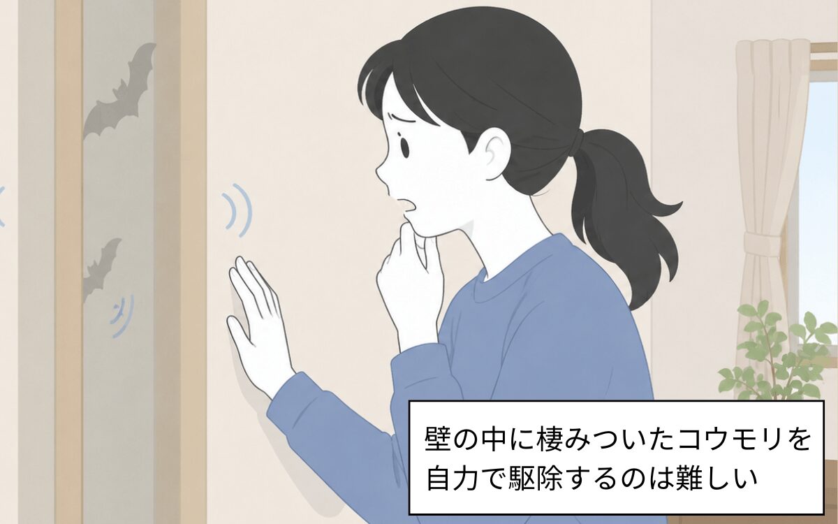 壁内にいるコウモリ駆除は難しい