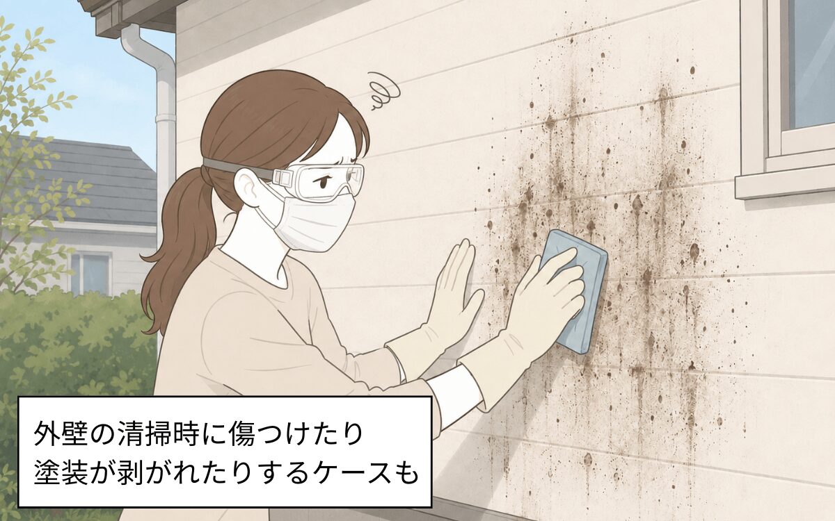 外壁の清掃は傷の発生や塗装が剥がれることも