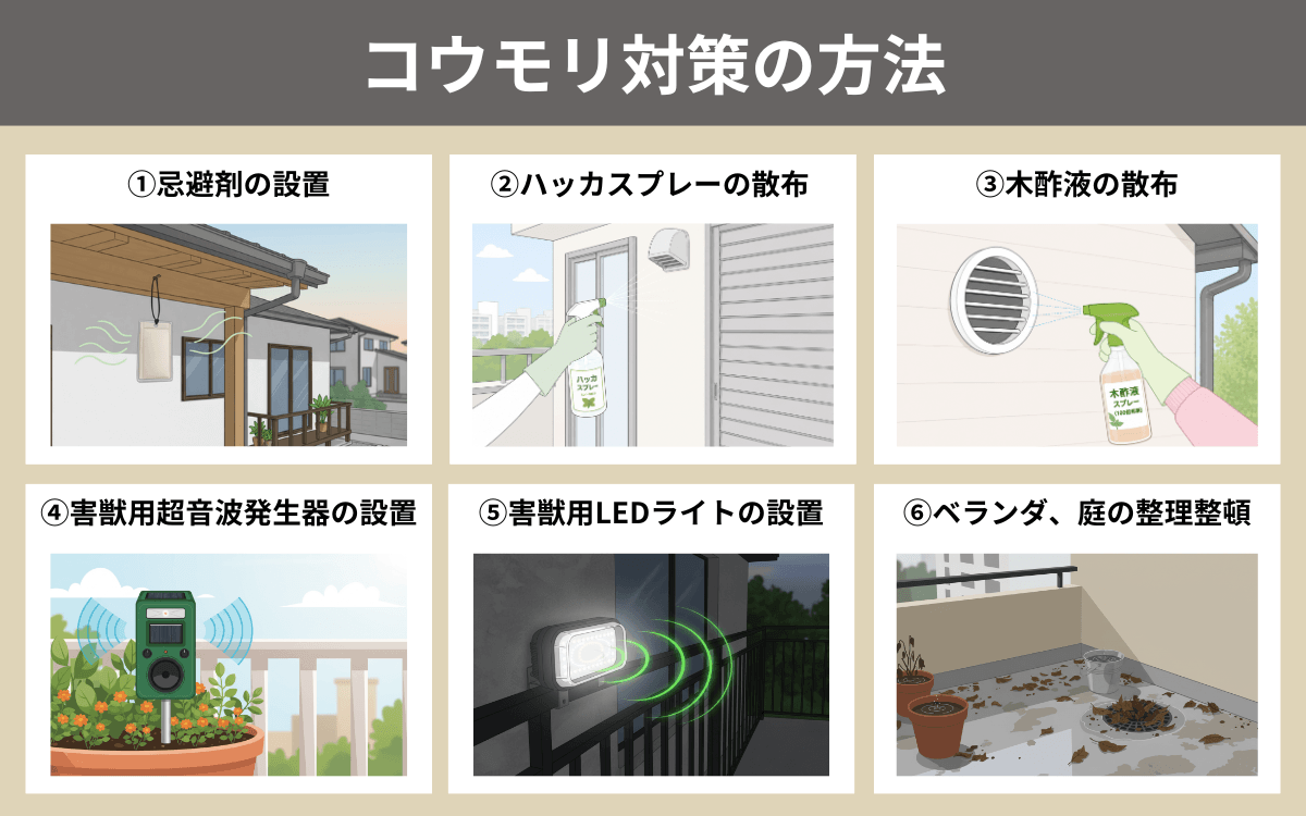 コウモリ対策