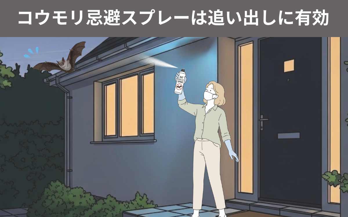 コウモリ忌避スプレーは追い出しに有効