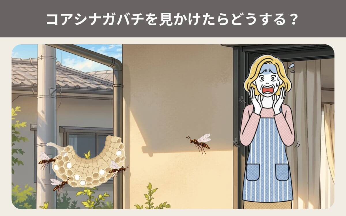 コアシナガバチを見かけたらどうする