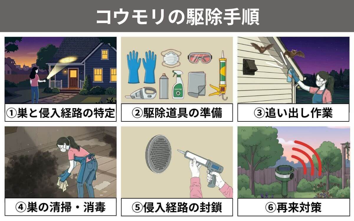 コウモリの駆除手順