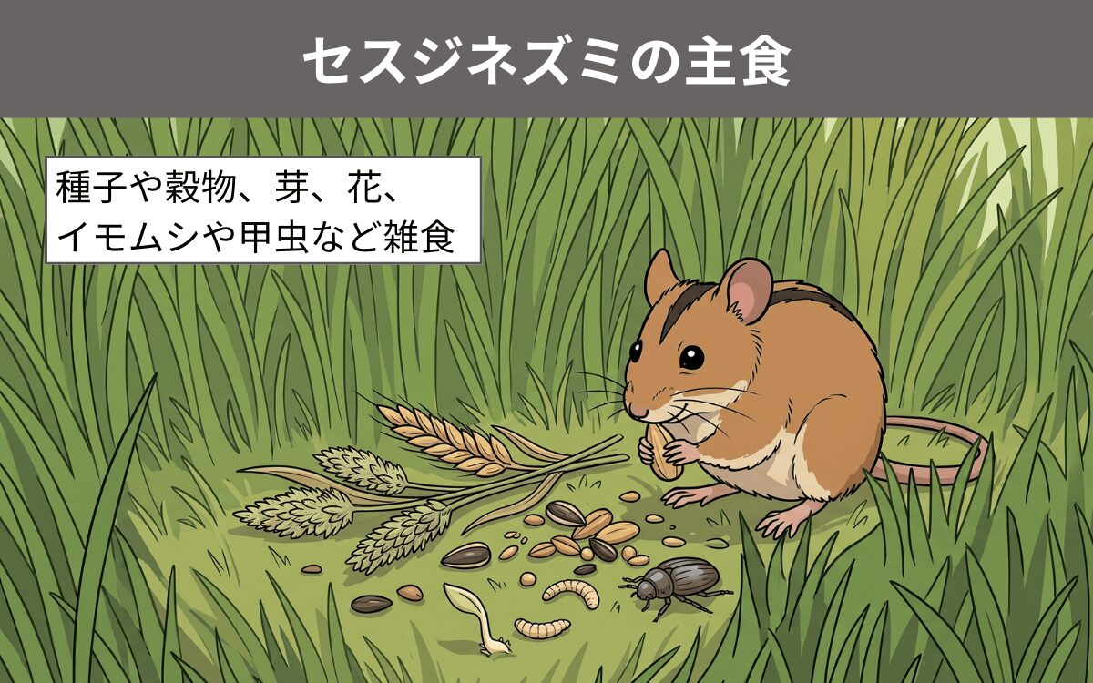 セスジネズミの主食