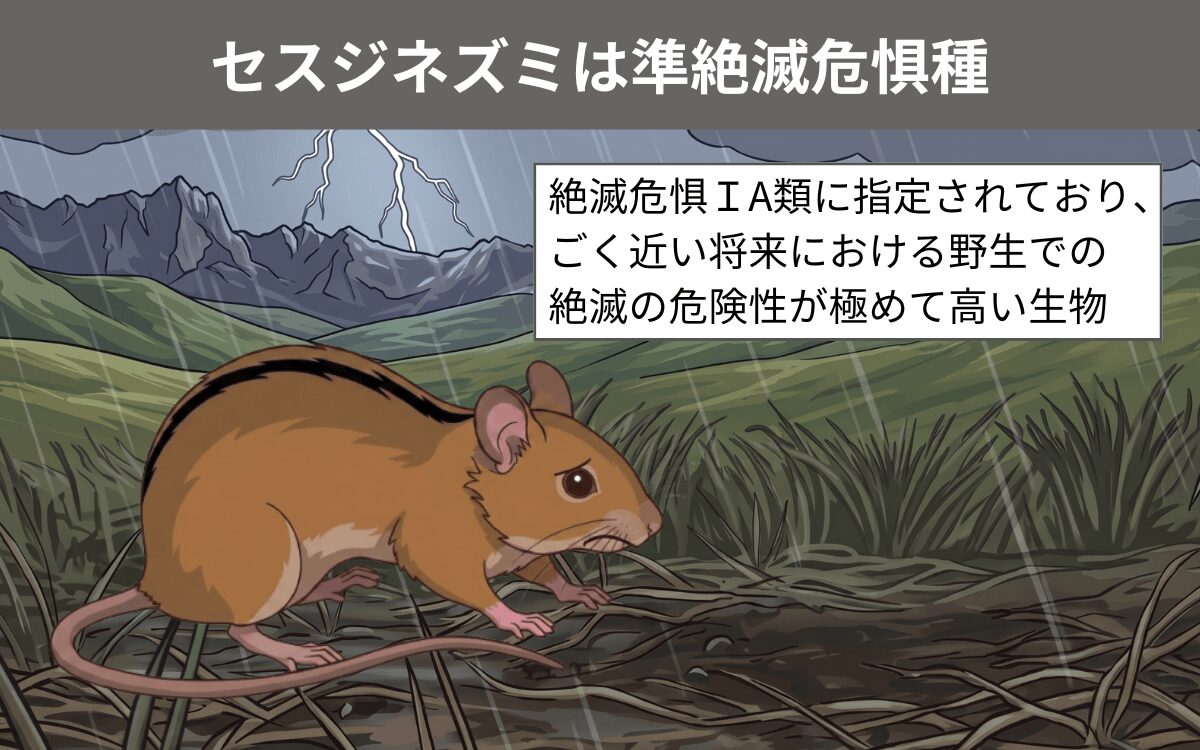 セスジネズミは絶滅の危機にある