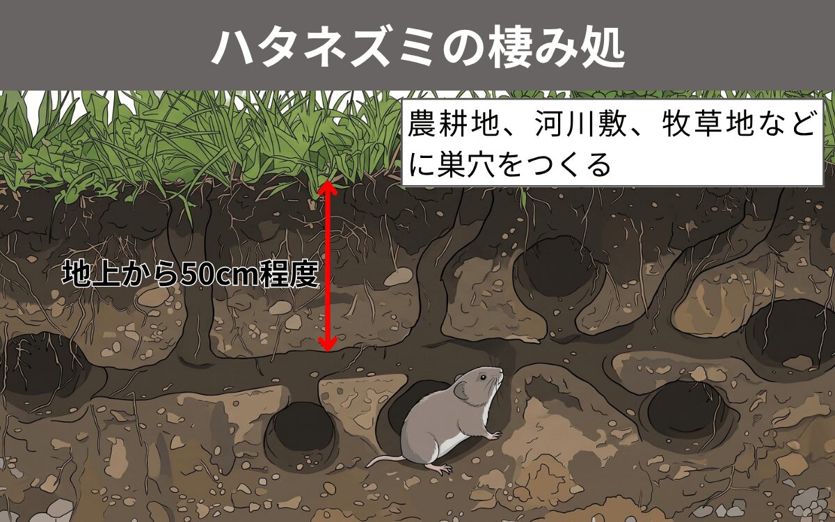 ハタネズミの棲み処
