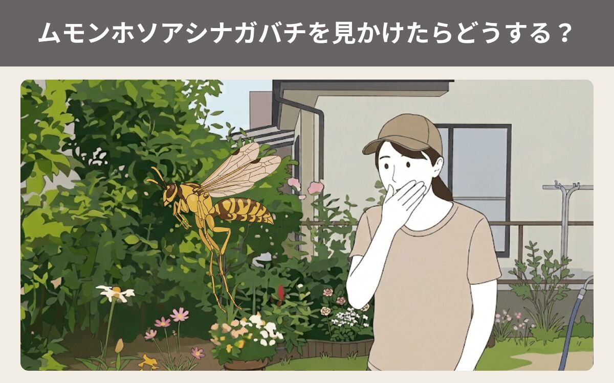 ムモンホソアシナガバチを見かけたらどうする？