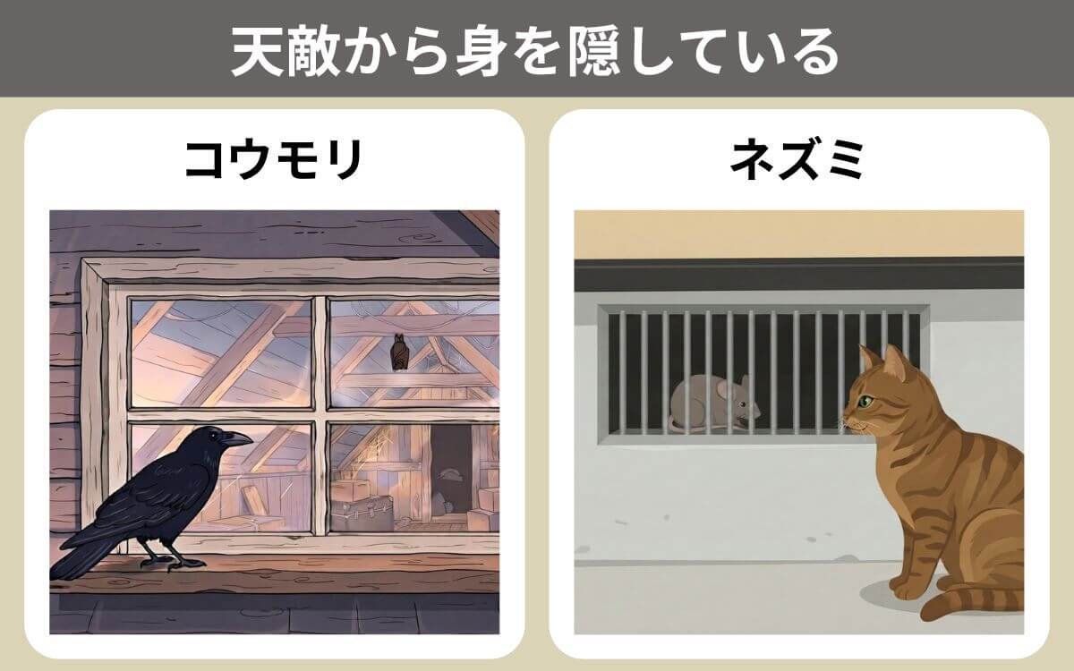 天敵から身を隠すため