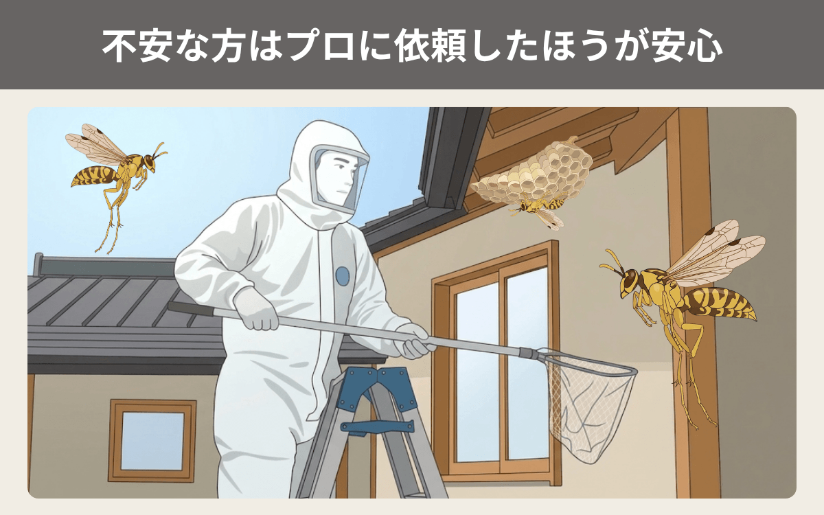 自分で駆除をするのが不安な方はプロに依頼したほうが安心
