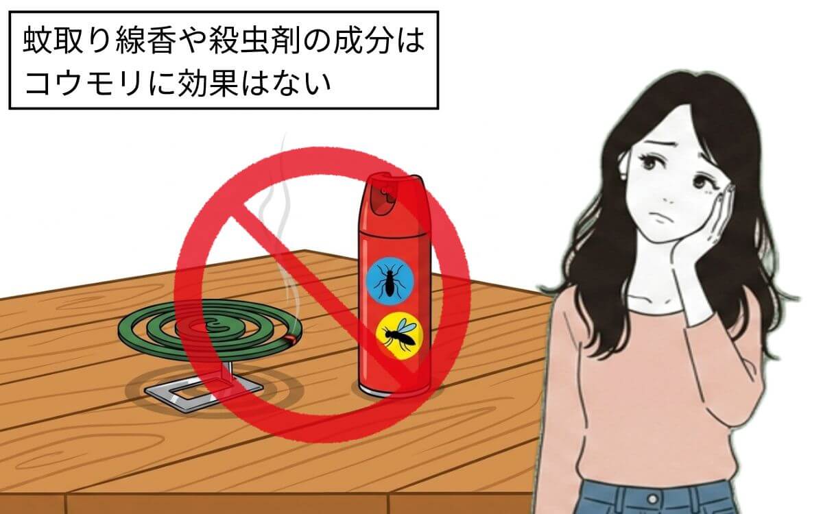 蚊取り線香、殺虫剤は代用できない