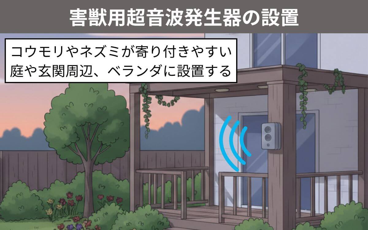 超音波発生器を設置する