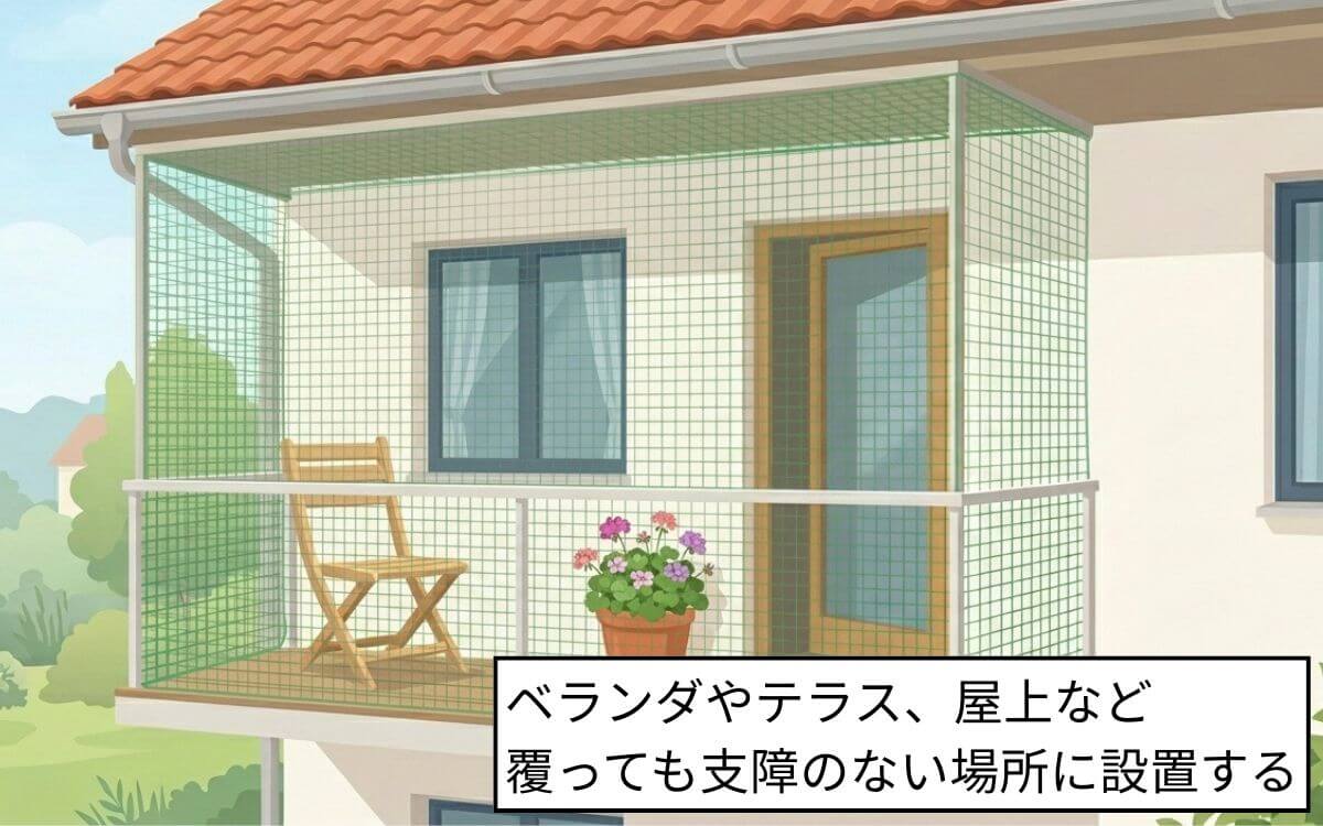 防獣ネットの設置