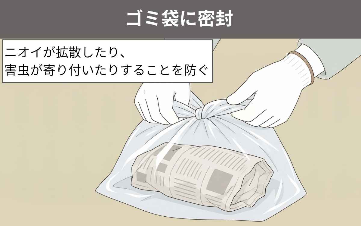 手順③ゴミ袋に密封