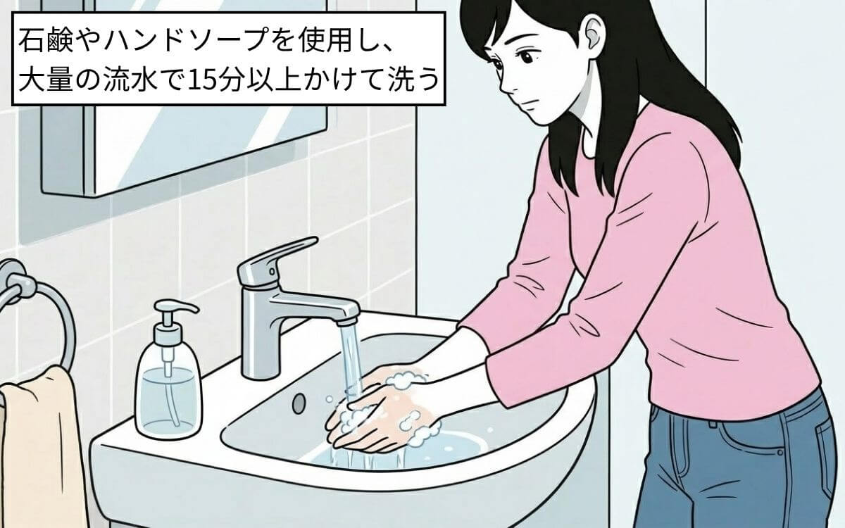 15分以上かけて手を洗う