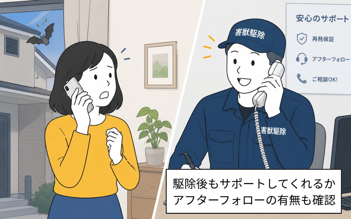 アフターフォローが充実している業者か