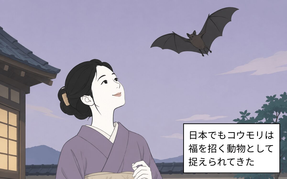 日本ではコウモリが幸運を招く存在に