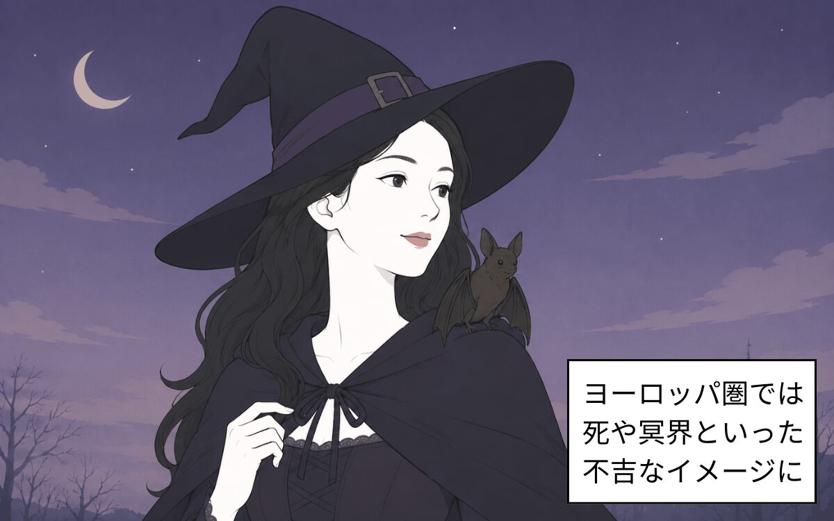 不吉なイメージのあるコウモリ