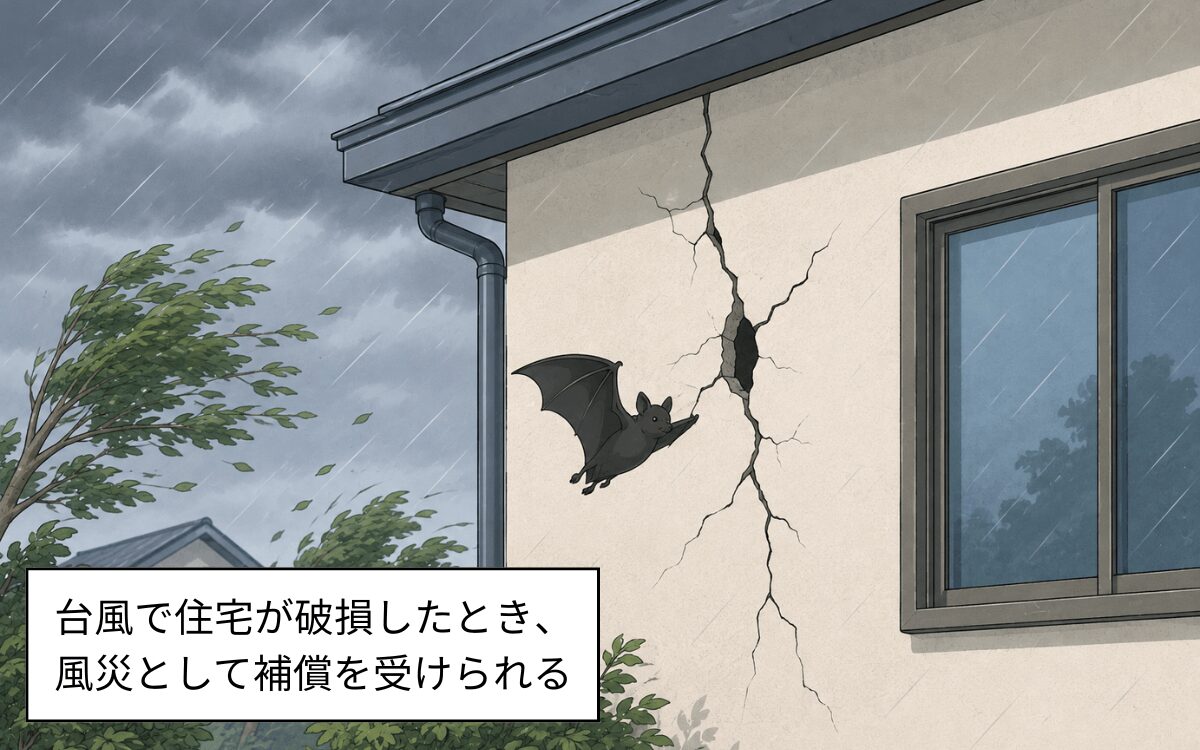 台風で住宅が破損したら火災保険で補償を受けられる
