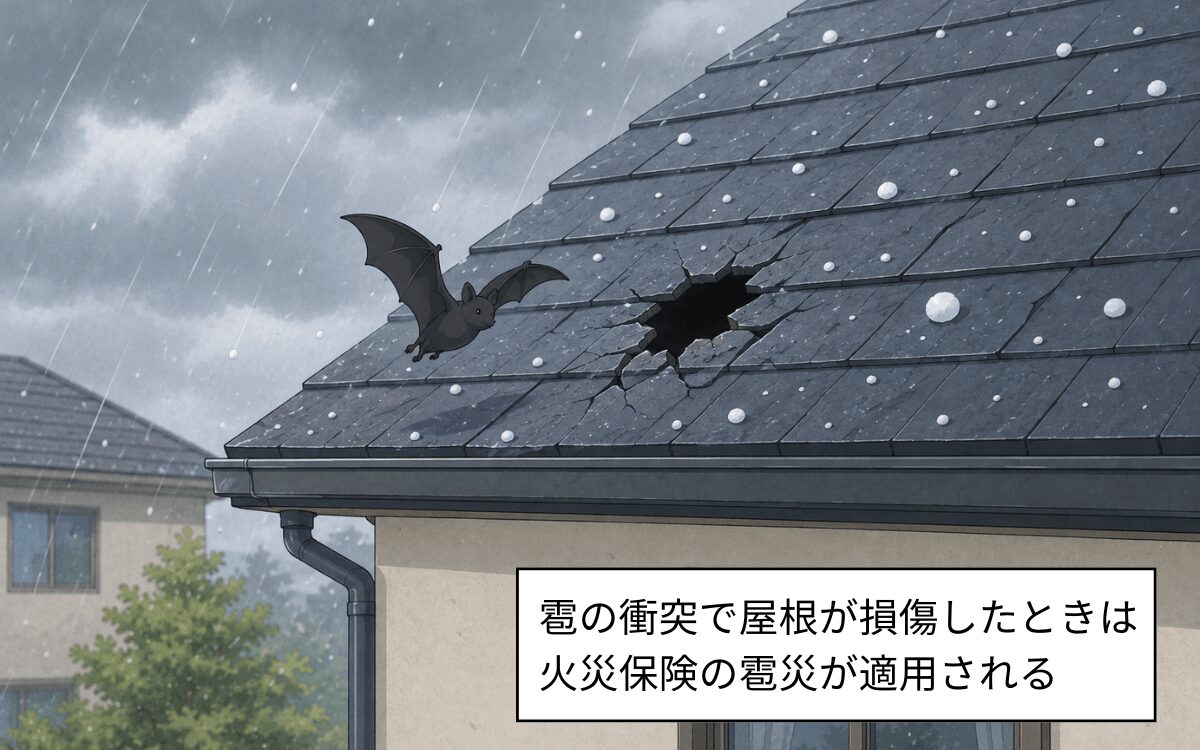 雹で住宅が破損したら火災保険で補償を受けられる