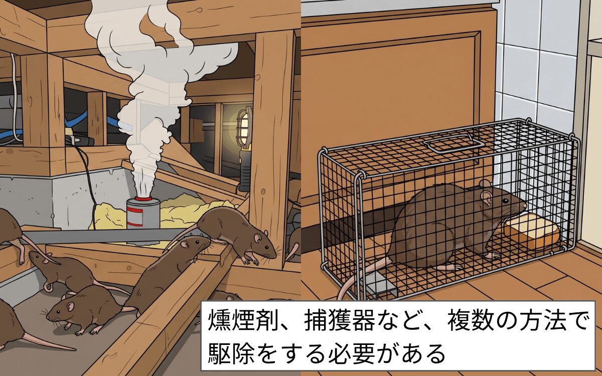 さまざまな駆除方法を行う必要がある