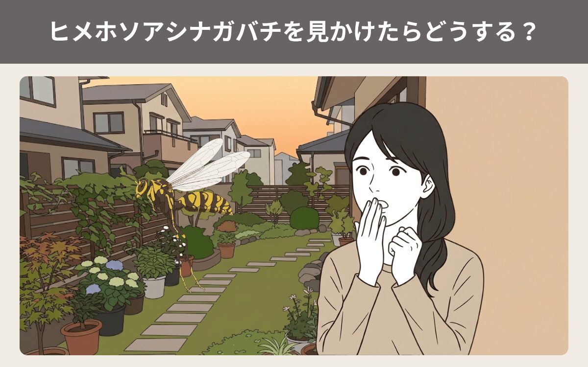 ヒメホソアシナガバチを見かけたらどうする？