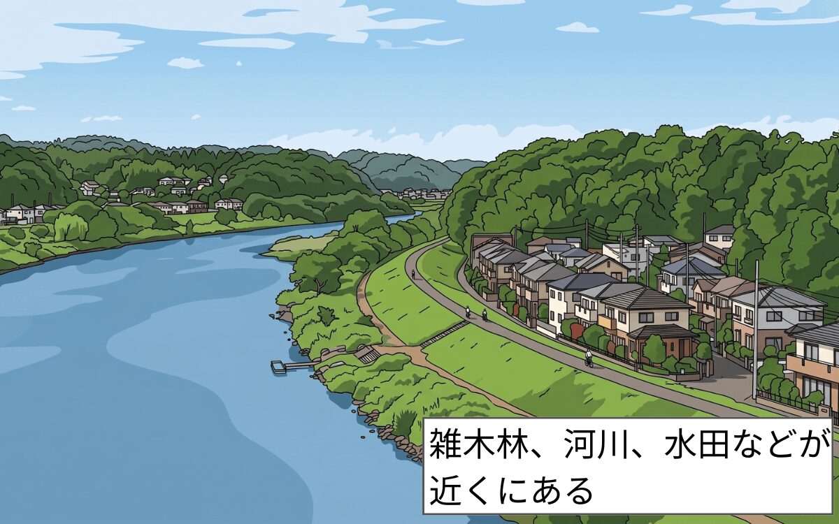 周辺に自然がある