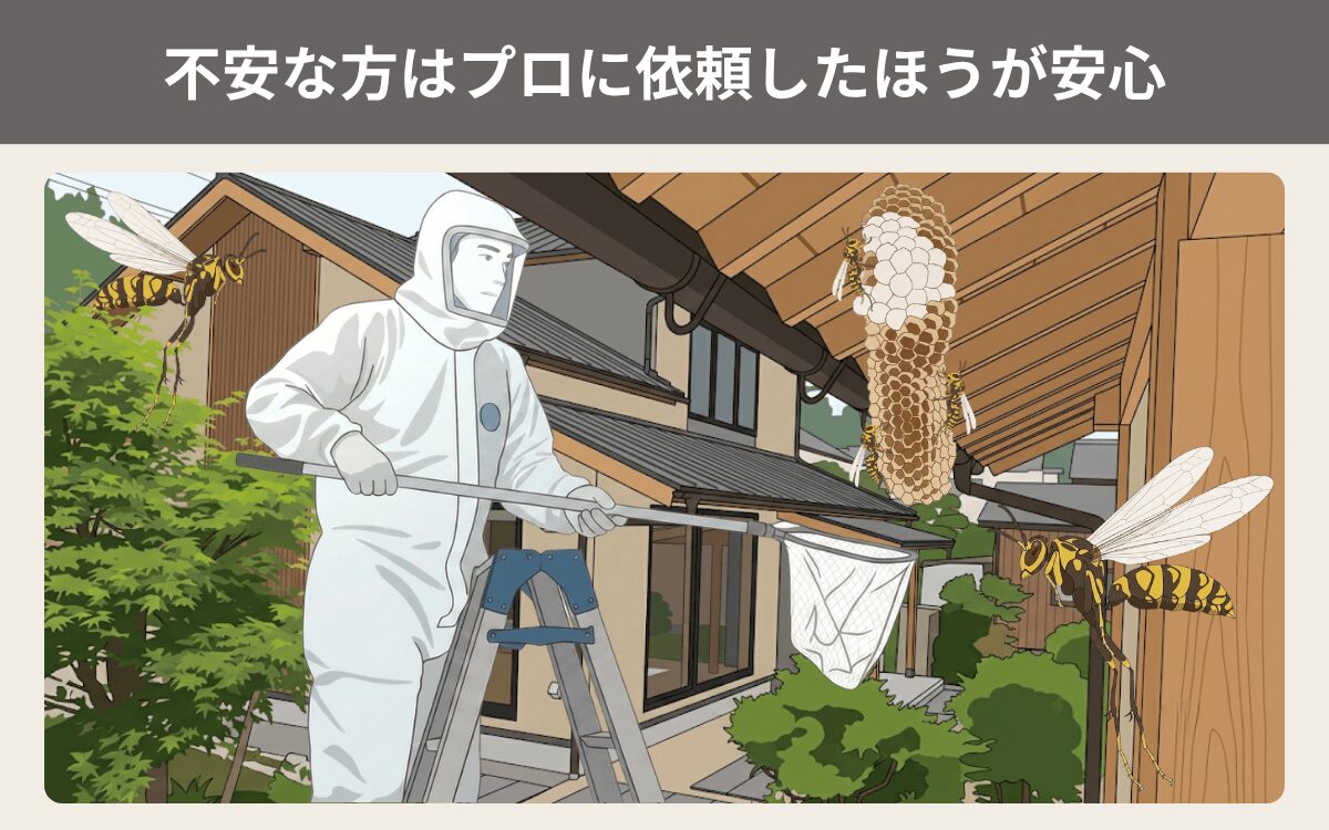 自分で駆除をするのが不安な方はプロに依頼したほうが安心