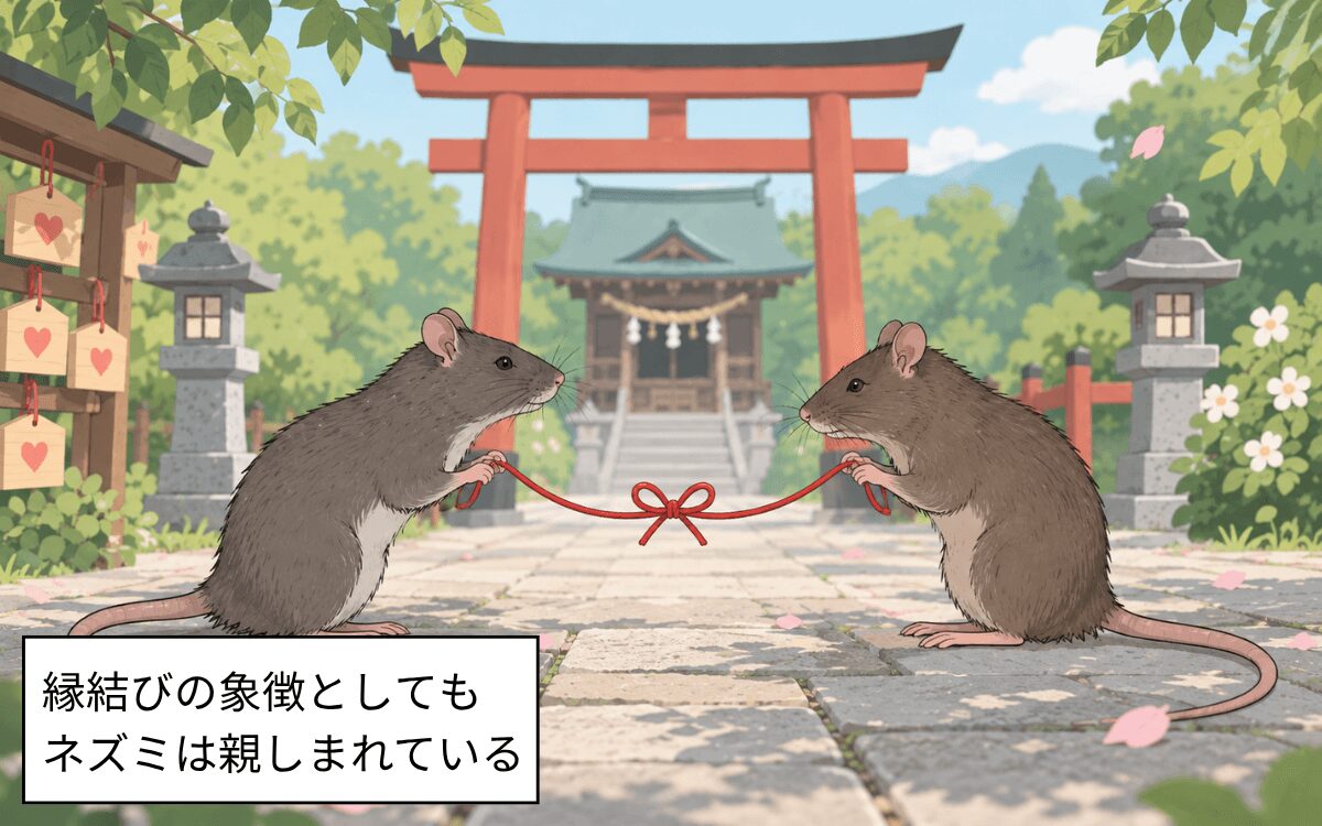 ネズミは縁結びの象徴でもある
