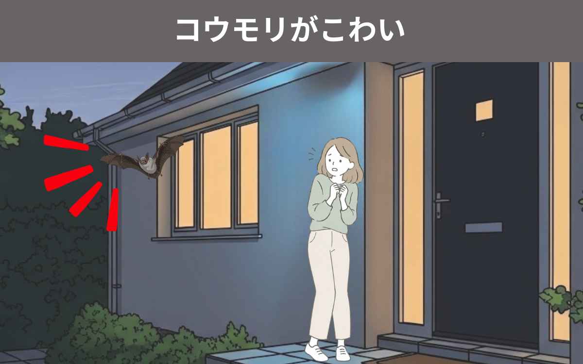 コウモリがこわい