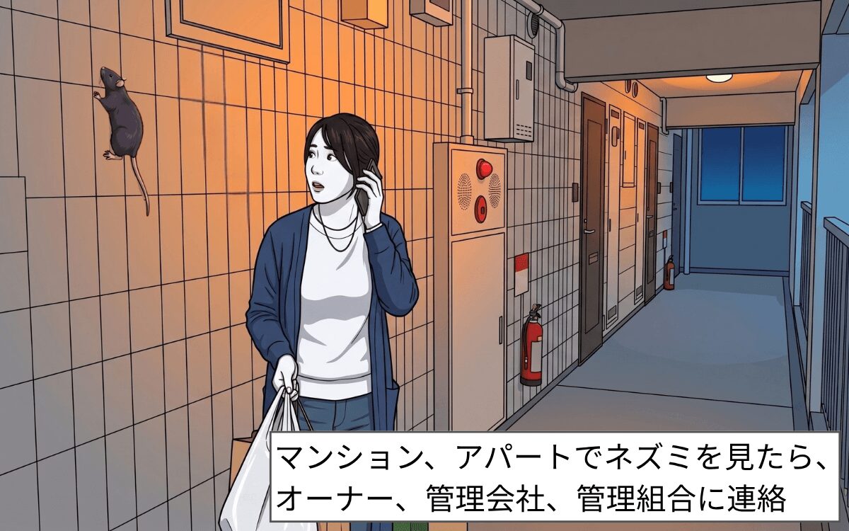 マンション、アパートでネズミを見かけたら？