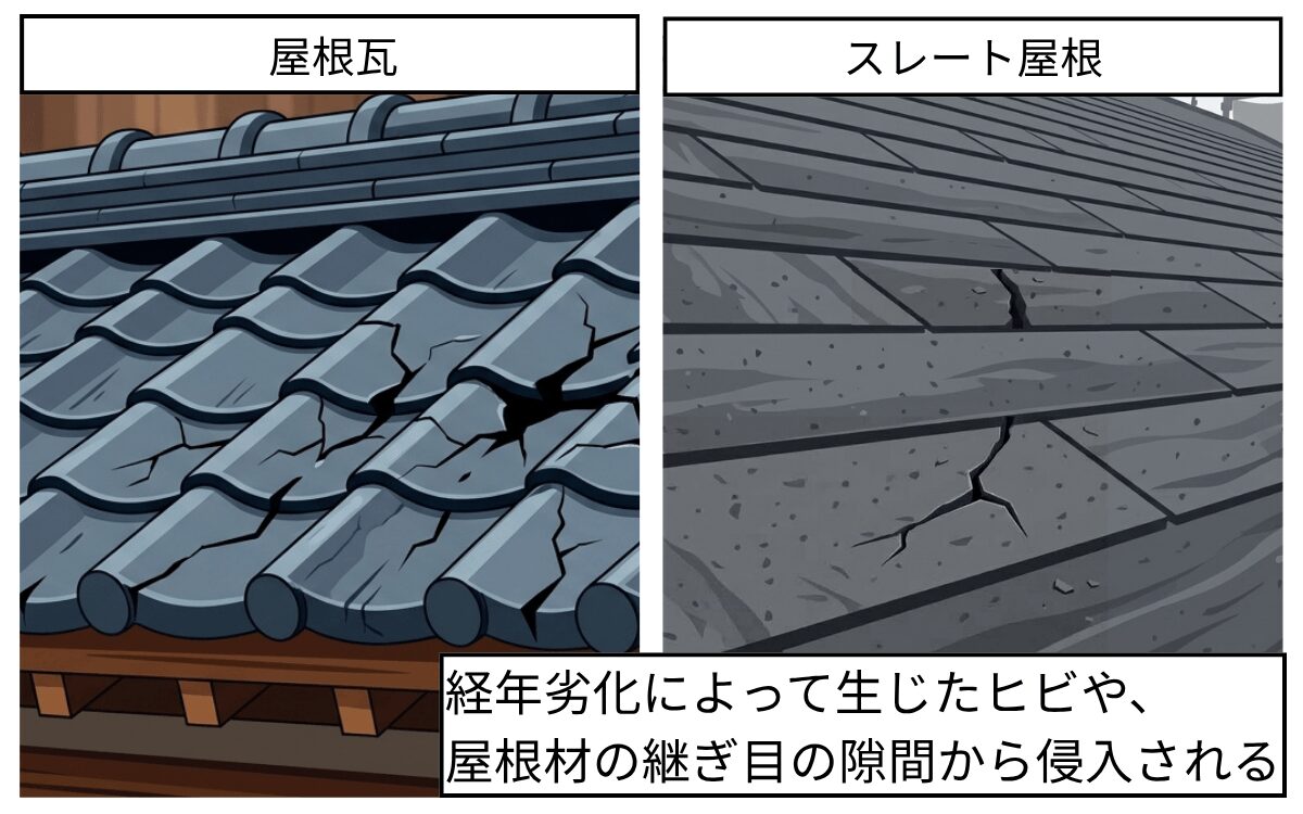 侵入経路 屋根の隙間
