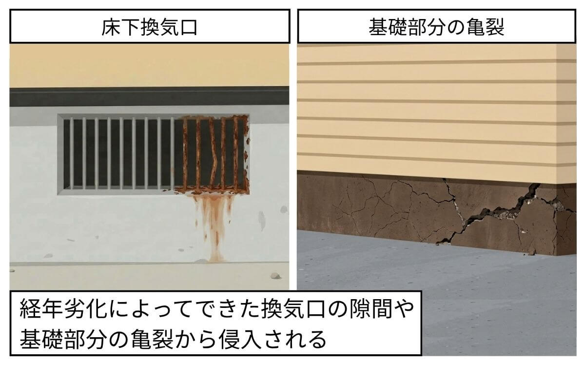 侵入経路 床下