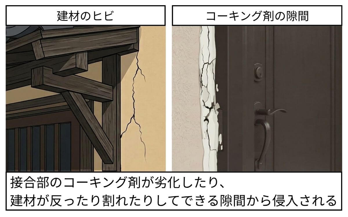 侵入経路 玄関の隙間