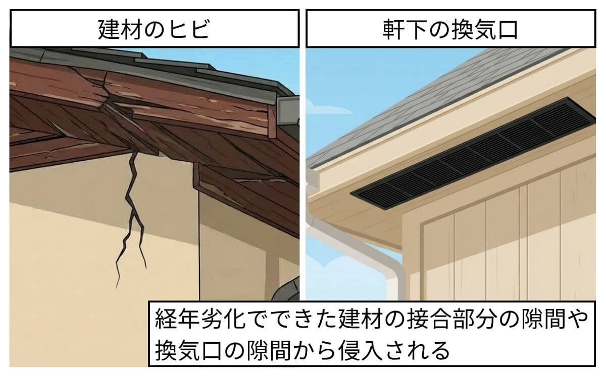 侵入経路 軒下の隙間