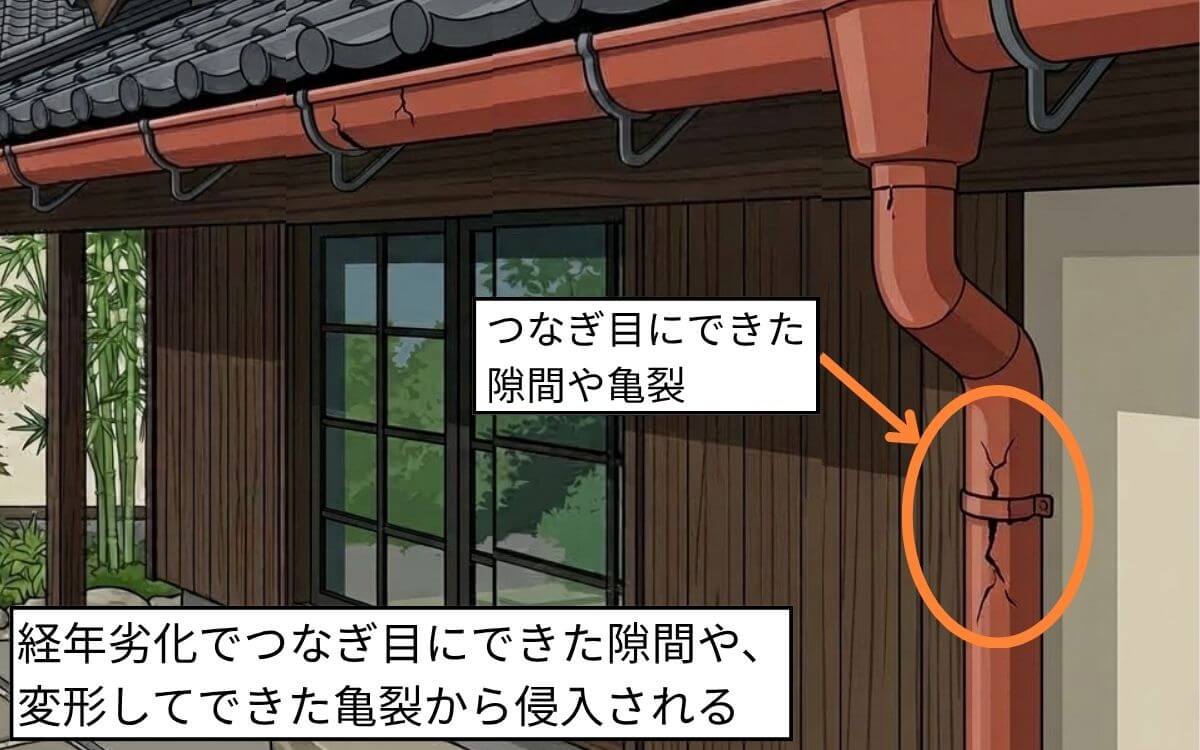 侵入経路 雨どい