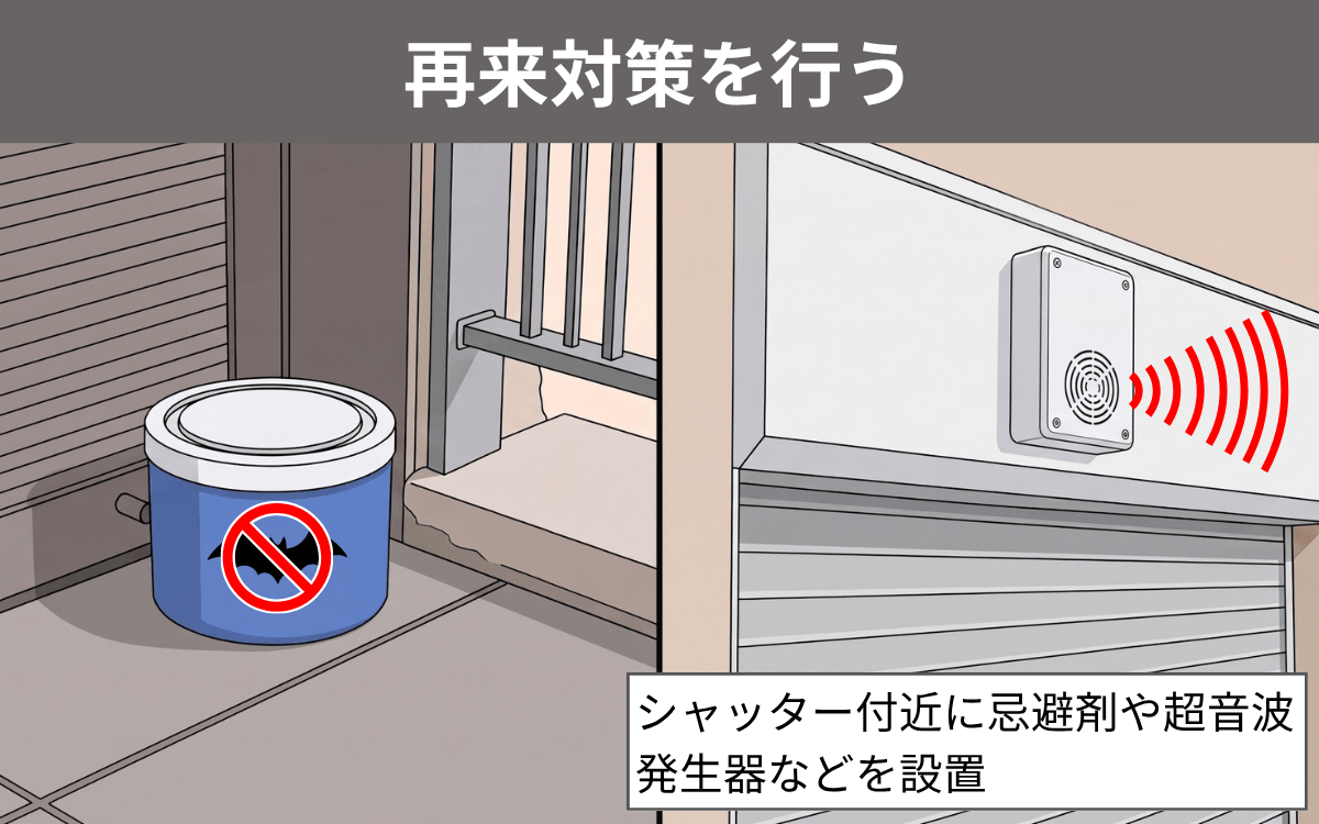 再来対策を行う シャッター